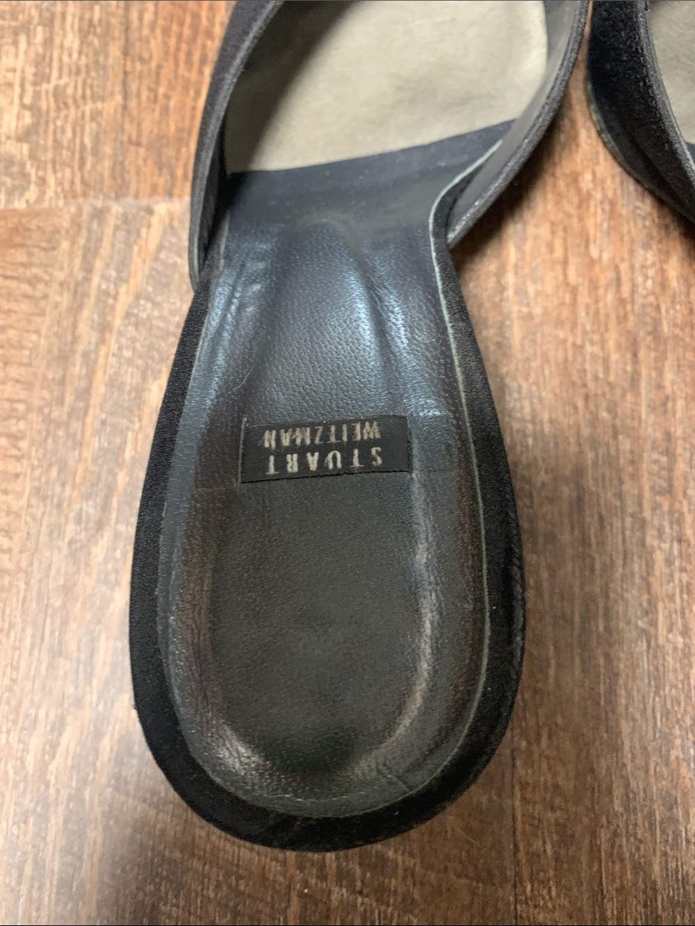 Stuart Weitzman Shooter Black Pointed Toe Slip-On Mules size 8.5 - Picture 10 of 12